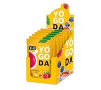 Natural Tea Concentrate with Flash Frozen Berries & Honey - Refreshing & Flavorful - 7 Sachets - Low Calorie - Brew Hot or Cold (Raspberry)