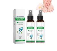 Natural Tea Tree Oil Foot Spray with Cooling Effect for Refreshing Smelly Feet Control and Shoe Odor Elimination Antibacterial Deodorant Spray for Daily Foot Care of Men and Women (2 Bottles)