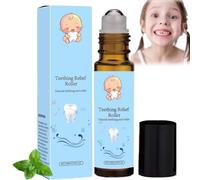 Natural Teething Care Roller, Gentle Essential Oil Massage Roll On | Pure mild plant oil blend, handy roll-on design, gentle daily body care substitute for gel and powder.