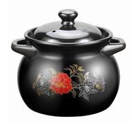 Natural Terracotta Pan Ceramic Casserole Dish,Clay Pots For Cooking Clay Pot Casserole Clay Pot With Lid Heat Soup Pot Stewpot Stovetop Oven Safe Hot Pot(5L)