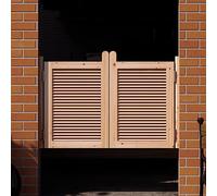 Natural Texture Wood Swing Doors, Thick Cafe Door Saloon Doors with Brackets and Hinges, Unpainted Handmade Partition for Indoor Outdoor (Color : Style C, Size 95cm (37 3/8"))