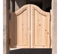 Natural Texture Wood Swing Doors, Thick Cafe Door Saloon Doors with Brackets and Hinges, Unpainted Handmade Partition for Indoor Outdoor (Color : Style A, Size 110cm (43 5/16"))