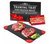 Natural Thaw Defrosting Tray for Frozen Meat, Aluminum & Silicone