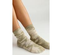 Natural Tie-Dyed Socks by American Trench at Free People in Olive - female