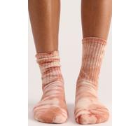 Natural Tie-Dyed Socks by American Trench at Free People in Orange - female