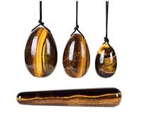 Natural Tiger Eye Jade Yoni Egg Women Kegel Exerciser Vaginal Muscles Tightening Ball Crystal Jade Eggs Dropshipping,Whole Set