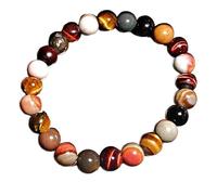natural tiger eye & jasper gemstone 8mm|round shape smooth cut stone |6.5 inch|multicolor color stone |energy stretch bracelet | healing wristband | handmade jewelry | LK_WOSB_00244LK_WOSB_00244