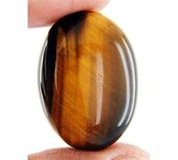 Natural Tiger Eye Stone 5.00 Carat Natural Earth Mined Aa+ Quality Lab-Certified Natural Tiger Eye/Tiger Stone/Tiger'S Eye Chitti Loose Gemstone For Men'S And Women'S-B0C1P2BL-DNM
