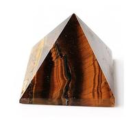 Natural Tiger's Eye Pyramid Crystal Quartz Stone Home Office Desk Decor Specimen