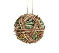 Natural Timothy Hay Chew Ball for Small Animals - Bunny Teeth Cleaning Toy, Dwarf Hamster Gerbil Guinea Pig Grinding Ball, for Home, Living Room, Bedroom, Study, Office, Apartment & Shelter
