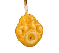Natural Topaz Yellow Pendant Necklace (with lanyard) for Women Genuine