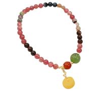 Natural Tourmaline Bracelet for Women - 4mm Crystal Beaded Feng Shui Wealth & Prosperity Talisman - 7 Chakra Balancing Reiki Jewelry