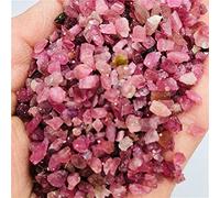 Natural Tourmaline Macadam Raw Material Pink Tourmaline Raw Stone Macadam Healing Crystal (Size : 100g)
