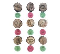 Natural Trail Tracking - Animal Stamp, Rubber Stamp | forests Animal Track Stamp Education, Animal Crafts Stamping Tool, Realistic Animal Printing Stamps For, Animal Stamps