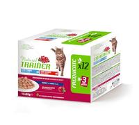 Natural Trainer Adult Cat Wet Food Multipack, Tuna and Beef, 12 x 85 g
