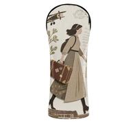 Natural Traveler Golf Club Cover Set Premium Leather Numerical Label Headwear For Driver Pitcher Cover