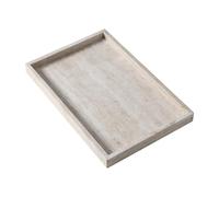 Natural Travertine Rectangular Decorative Tray 15"x10" - Stone Serving Tray