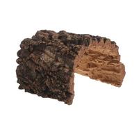 Natural Tree Bark Reptile Hideout for Lizard and Tortoise | Coffee Colour, Hollow Log Look, Easy-clean Shelter, Private Resting Spot for Terrarium Décor
