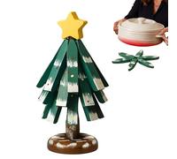 Natural Tree Trivet Set - Natural Holiday Coasters - Wooden Trivet Tree Pot Holder Christmas Decor,for Table Decor Pan Bowl Plate Home Kitchen Farmhouse Office Restaurant Holiday