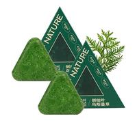 Natural Triangle Shampoo Bar, Natural Cypress Leaf Solid Shampoo Bar,Green Triangle Soap For Hair, Natural Herbal Hair Care, Calming & Strengthens Hair, For All Hair Types (2)