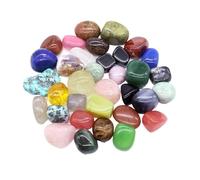 Natural Tumbled Stone Therapeutic Crystal Malachite Amazonite Cut Stone Stone Specimen Energy Mineral Tank Aquarium Garden Home Decor(Random Stones,500g)