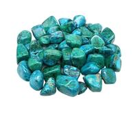 Natural Tumbled Stone Therapeutic Crystal Malachite Amazonite Cut Stone Stone Specimen Energy Mineral Tank Aquarium Garden Home Decor(Chrysocolla,1000g)