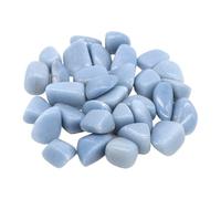 Natural Tumbled Stone Therapeutic Crystal Malachite Amazonite Cut Stone Stone Specimen Energy Mineral Tank Aquarium Garden Home Decor(Blue Angelite,1pc)
