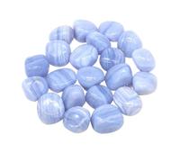 Natural Tumbled Stone Therapeutic Crystal Malachite Amazonite Cut Stone Stone Specimen Energy Mineral Tank Aquarium Garden Home Decor(Blue Lace Agate,100g)