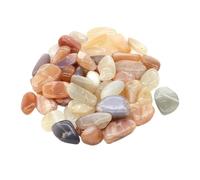 Natural Tumbled Stone Therapeutic Crystal Malachite Amazonite Cut Stone Stone Specimen Energy Mineral Tank Aquarium Garden Home Decor(Moonstone,100g)