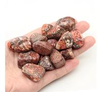 Natural Tumbled Stones Bulk Polished Rocks Gemstones Assorted Healing Crystals for Home Garden Tank Aquarium Decoration for DIY, Decor, Reiki, Collection, Crafts(Leopard Jasper,100g)