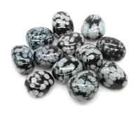 Natural Tumbled Stones Healing Crystals Quartz Bulk Ore Gravel Specimen Mineral Gems Pendant Tank Aquarium Garden Home Decor-Snowflake Obsidian-50g