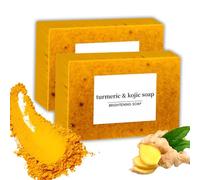 Natural Tumeric Soap 2025 Formula, Kojic Acid Soap, Lemon Soap Bar for Face&Body, Acne, Dark Spots, Hyperpigmentation & Smooth Skin, Lemon Brightening Soap, Deep Cleansing and Moisture