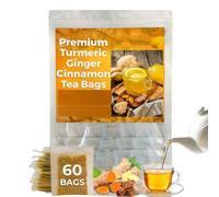 Natural Turmeric Ginger Cinnamon Tea Bags,Hand-Made Blend of Turmeric,Natural Ginger Tea,Tur/meric Tea Bags