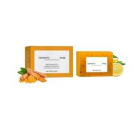 Natural Turmeric Soap Bar, Handmade Lemon Turmeric Soap for Face and Body, Deep Cleansing Formula for Smooth Skin, Daily Refreshing Bar for Women and Men, 100g (1pc)
