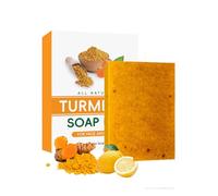 Natural Turmeric Soap,Pure Turmeric Handmade Soap Bar For Face & Body,Corrector Remove Acne Blackheads Dark Spot,Moisturizing Erase Fine Lines,Firming,Friendly Vegan