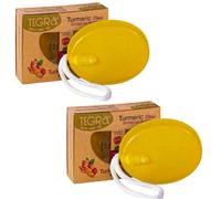 Natural Turmeric Ubton Soap on a Rope Bar for Face and Body, Oriental Aroma, 90g, Pack of 2