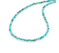 Natural Turquoise faceted round beaded Gemstone Necklace with 925 sterling silver chain for women Jewelry Gift for her, Christmas, Mom, Girlfriend, New Year, Thanks giving, Gemstone, Turquoise