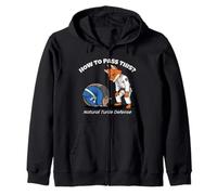 Natural Turtle Defense - Jiu Jitsu Guard Passing Humor Zip Hoodie