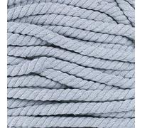Natural Twisted Cotton Braided Rope, Long 25 Feet - Soft But Strong - Assorted Colors - 12 Inch Diameter (Light Gray)