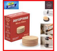 Natural Unbleached Coffee Filters - 200 Count Microfilters for Grit-Free Brews