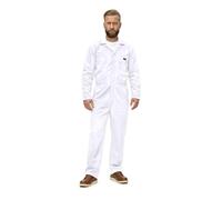 Natural Uniforms Mens Long Sleeve Coveralls Zippered - White - X-Large Tall