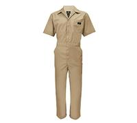 Natural Uniforms Mens Short Sleeve Coveralls Zippered - Beige - Large Tall