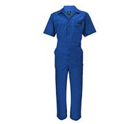Natural Uniforms Mens Short Sleeve Coveralls Zippered - Blue - X-Large