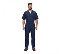Natural Uniforms Mens Short Sleeve Coveralls Zippered - Blue - X-Large