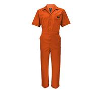 Natural Uniforms Mens Short Sleeve Coveralls Zippered - Orange - 3X-Large