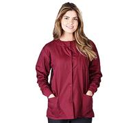Natural Uniforms Men's Warm Up Jacket Medium Burgundy