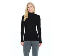 Natural Uniforms Women's Long Sleeve Turtle-Neck T-Shirt Under Scrub (Black, Small)