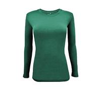 Natural Uniforms Women's Under Scrub Tee Crew Neck Long Sleeve T-Shirt - green - Large