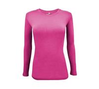 Natural Uniforms Women's Under Scrub Tee Crew Neck Long Sleeve T-Shirt (Hot Pink, Large)
