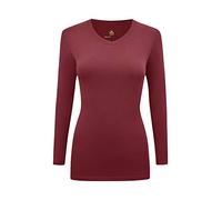 Natural Uniforms Women's Under Scrub Tee V-Neck Long Sleeve T-Shirt (Burgundy, XX-Large)
